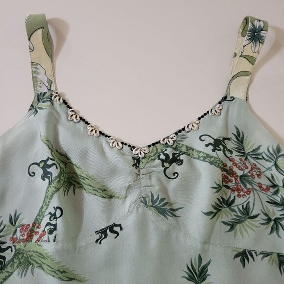 Faith by Cecilia Forrester Green Tropical Print Summer Midi Dress - Picture 8 of 12